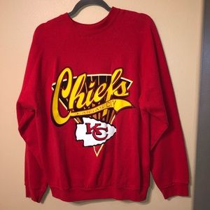 Kansas City Chiefs crewneck Sweatshirt Large Red